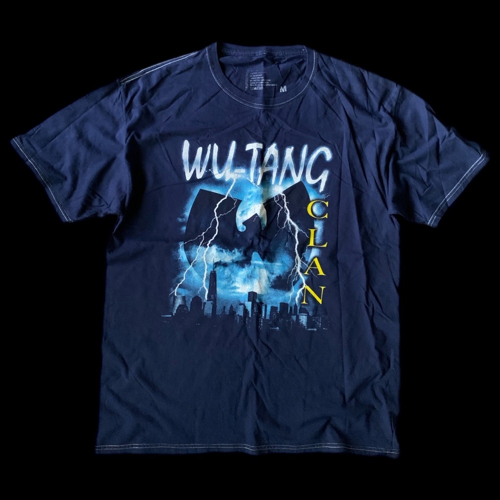 Wu-Tang Clan Graphic Tee - Navy Blue with Yellow Accents